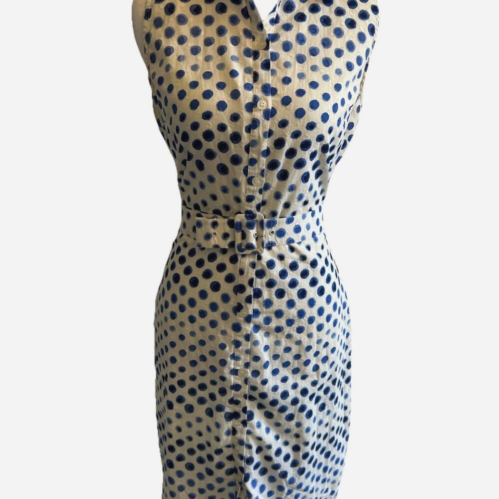 VTG 50S 60S style Polka Dot Dress 6 Gardens Party Fitted Cath Kidston London